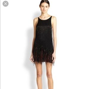 NWT! Parker Beaded Shift Dress with Feather Detail